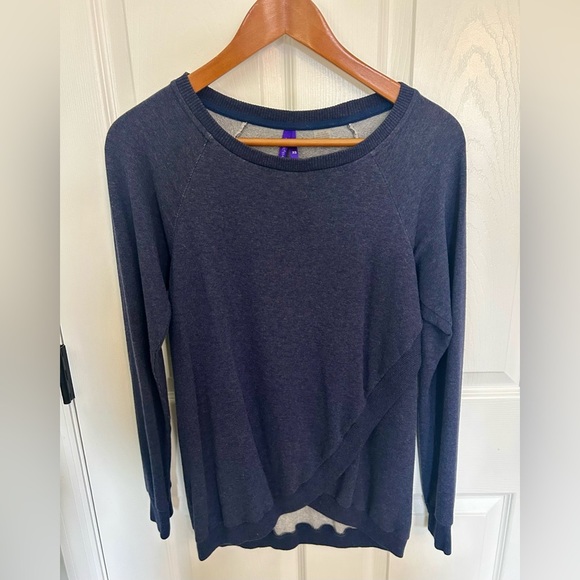 Seraphine Maternity Blue Cotton Blend Maternity and Nursing Sweatshirt size XS - Picture 4 of 5